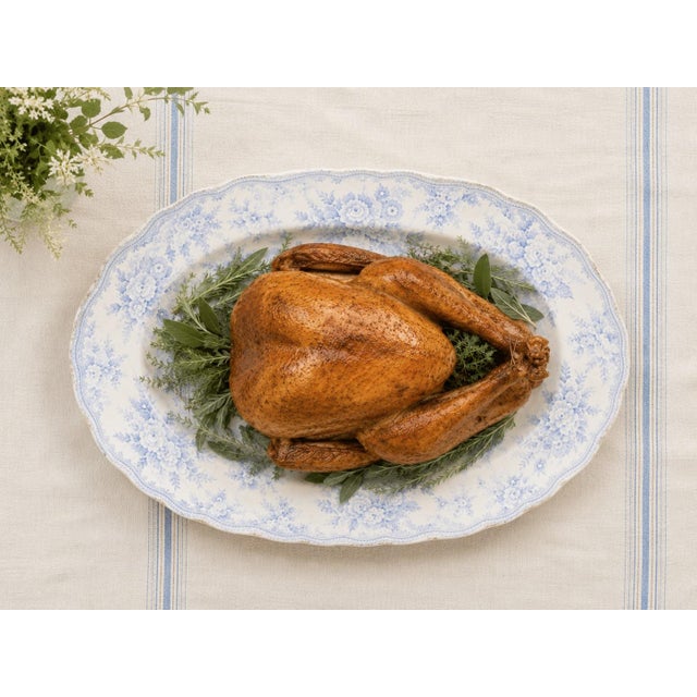 Farmhouse Large Antique English Asiatic Pheasant Platter For Sale - Image 3 of 3