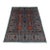 Turquoise Blue and Red Wool Area Rug, Tribal Geometric Medallion Design For Sale