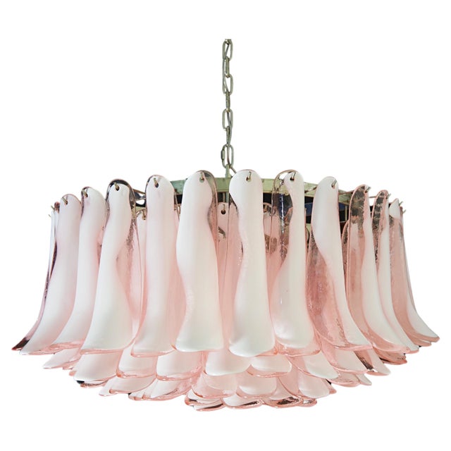 Murano Pink Petals Chandelier, 1990s For Sale - Image 13 of 13