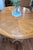 Brown Vintage Thomasville Solid Oak Pedestal Dining Set - Complete 7-Pc Set W/ Leaves & Chairs For Sale - Image 8 of 13