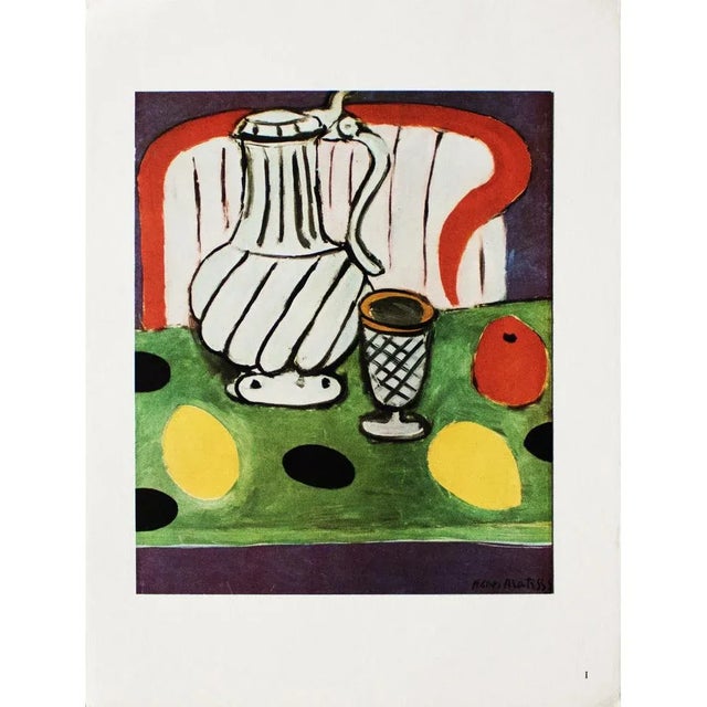 An excellent First Edition period offset lithograph, print, after painting "Still Life. Lemons and the Pewter Jug" (1939)...