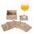 Boho Chic Artifacts Rattan Square Coasters & Box For Sale - Image 3 of 4