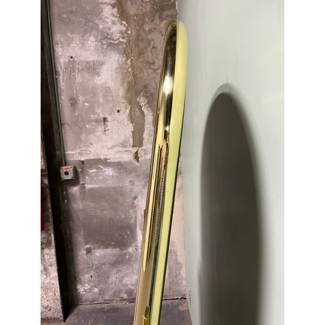 Metal Vintage Hollywood Regency Brass Cheval Mirror Hoof Feet For Sale - Image 7 of 12