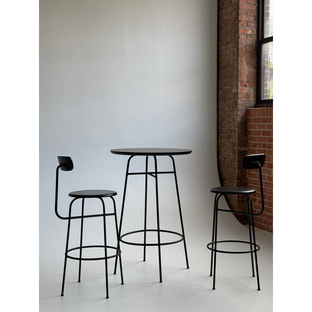 Afteroom by Menu Design For Audo Copenhagen Bar Table and Bar Chairs - Set of 3 Striking set of bar table and two bar...