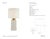 Barbara Barry by Visual Comfort Signature Xian 30" Table Lamp in Ivory and Soft Brass with Linen Shade Designer: Barbara...