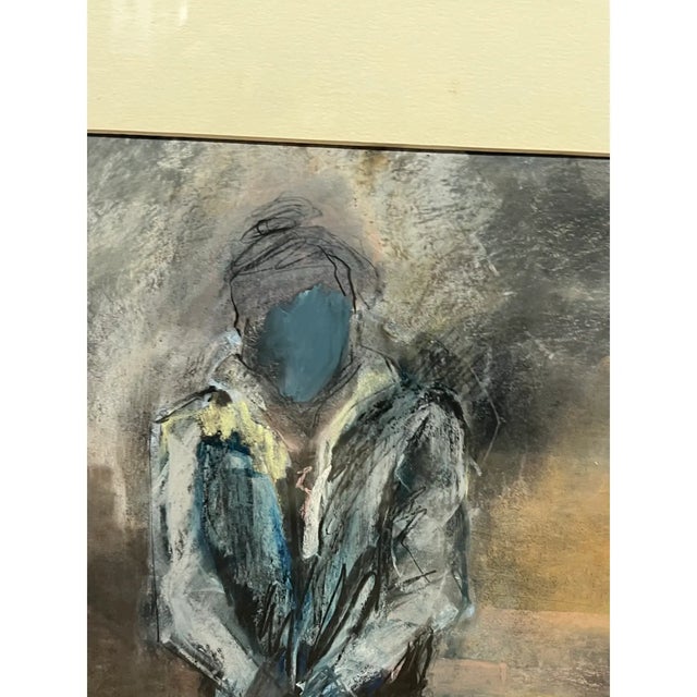 Contemporary Nancy Willis Spy With Revolver Signed Pastel/Oil on Paper, Circa 1980 For Sale - Image 3 of 11