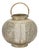 Distressed Punched Metal Lantern 8.5"D For Sale