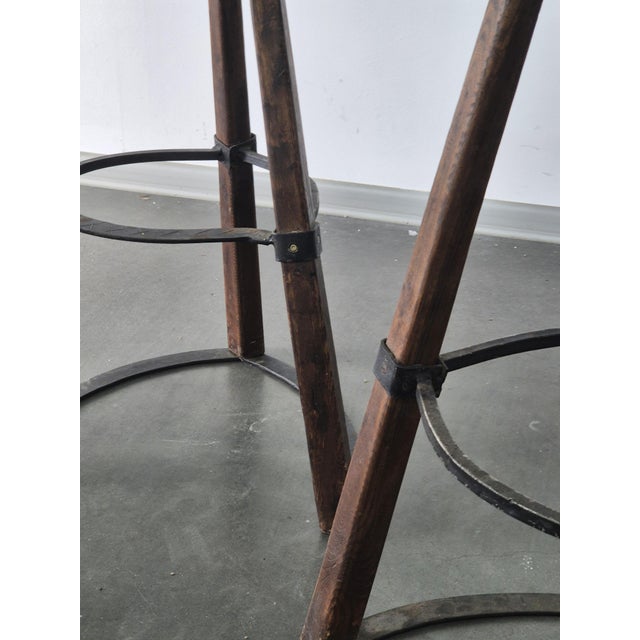 Wood Vintage Brutalist Marbella Stools by Sergio Rodrigues, 1970s, Set of 4 For Sale - Image 7 of 11