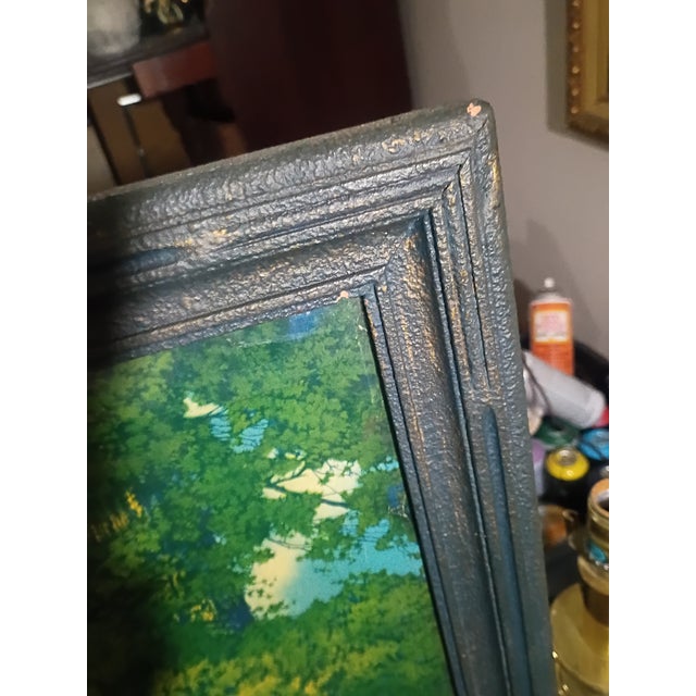 Large 1927 Maxfield Parrish "Hilltop" Lithograph in Original "Stippled" Frame - House of Art Ny For Sale In Seattle - Image 6 of 9