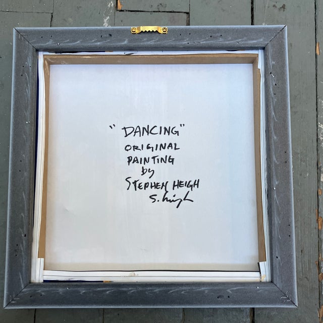 Abstract Contemporary Stephen Heigh Abstract Painting “Dancing” Framed For Sale - Image 3 of 3