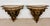 Pair of Italian Polychromed Wall Pedestals With Marble Tops, Mid-20th Century For Sale - Image 4 of 14
