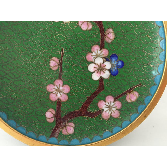 Small Green Cloisonne Dish Chairish