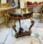 1990s 1990s French Style Wood Side Table With Glass Top, Gold Leaf Details For Sale - Image 5 of 6