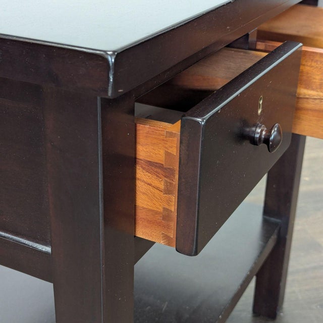 Wood Pottery Barn Farmhouse Bedside Table For Sale - Image 7 of 10