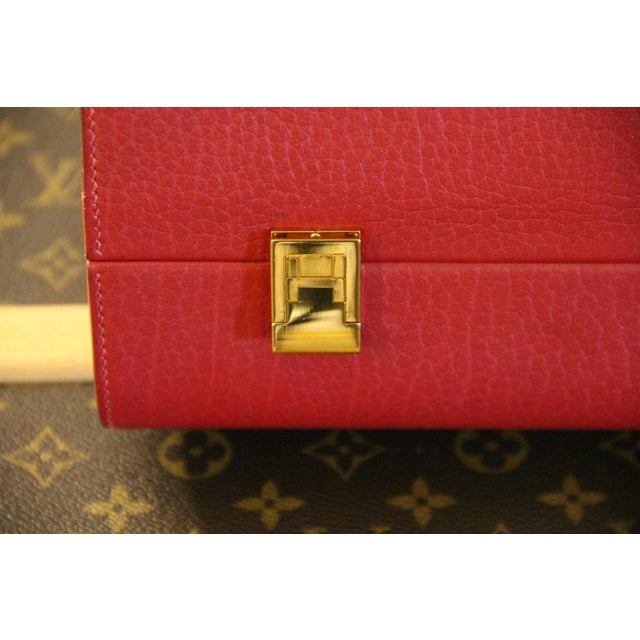 Red Leather Briefcase Bag with Shoulder Strap from Hermès, 1990s For Sale - Image 13 of 18