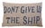 2020s Nautical Coastal Beach Dont Give Up the Ship Feather/Down Pillow For Sale - Image 5 of 5