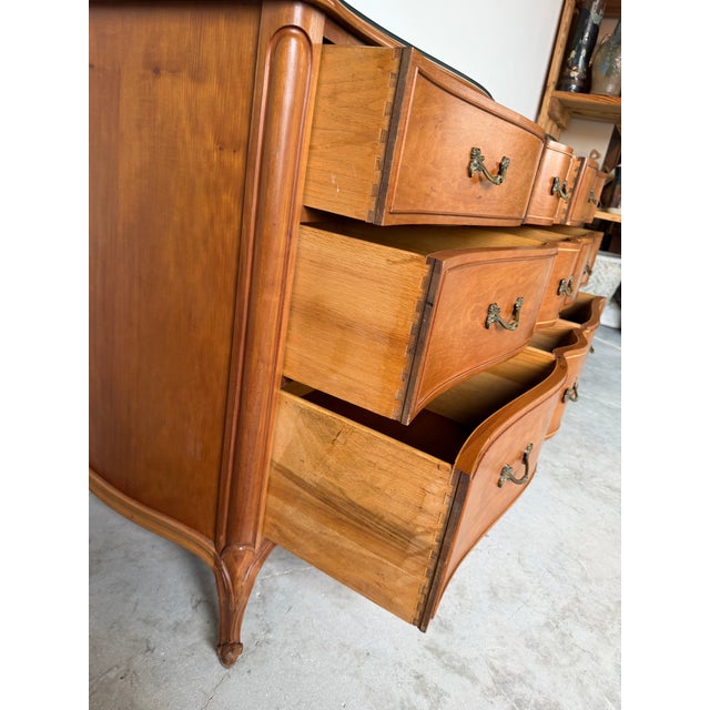 Drexel Touraine French Provincial Louis XV Style Nine Drawer Dresser For Sale - Image 10 of 18
