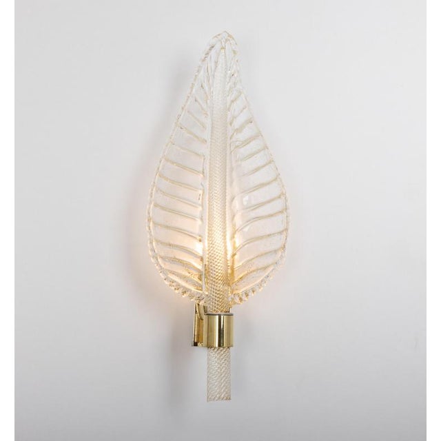 1970s Murano Glass Wall Sconces attributed to Barovier & Toso, Italy, 1970s, Set of 2 For Sale - Image 5 of 10