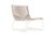 Brown Jordan Walter Lamb Aluminum Lounge Chair in Chalk with Pebble Strapping For Sale