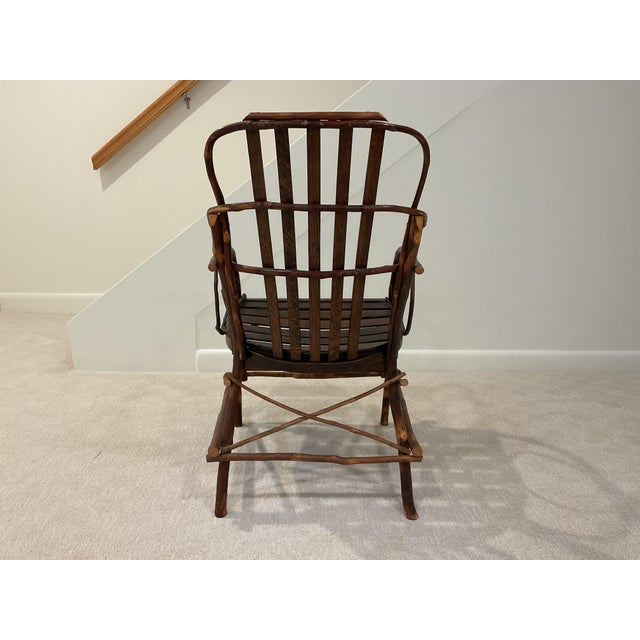 Rare set of 6 armchairs. Handmade “ stripped bark” construction. Gorgeous patina on the wood. Don’t know the exact age,...