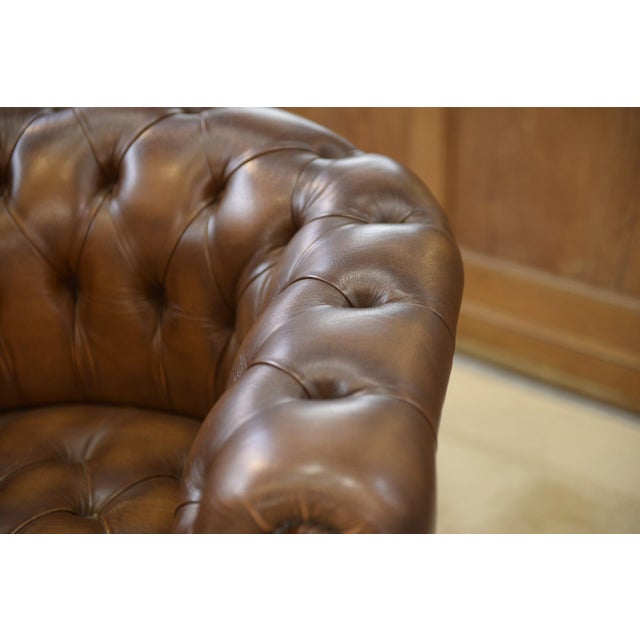 Vintage Leather Club Chairs, 1990s, Set of 2 For Sale - Image 3 of 14