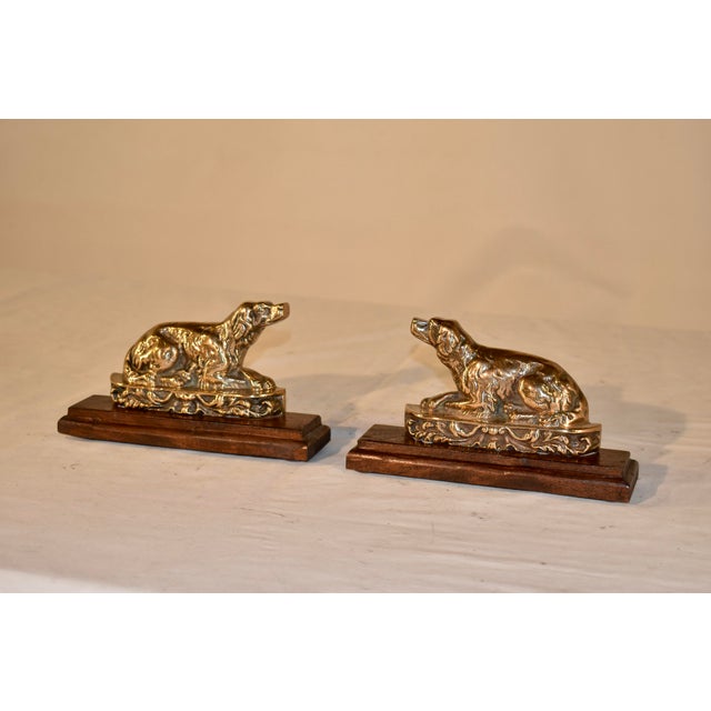 Pair of 19th Century Cast Spaniel Mantle Decorations For Sale - Image 4 of 7