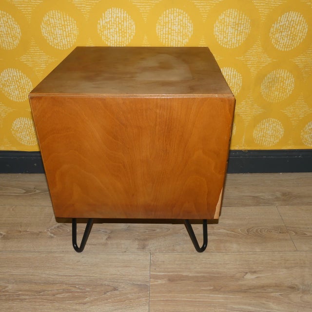 Vintage Bedside Table with Hairpin Legs For Sale - Image 6 of 11