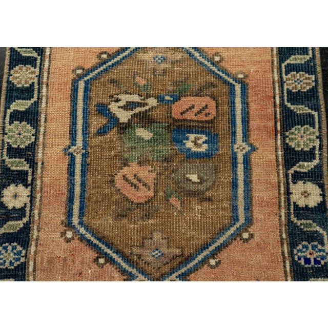 Turkish Mini Rug Oriental Hand Knotted Vintage Rug 1'4" x 2'6" #21145 For Sale - Image 4 of 8