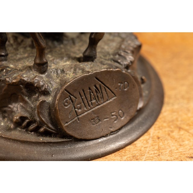 Metal 1970 John Polland “Wanted” Limited-Edition Solid Bronze Western Sculpture For Sale - Image 7 of 8