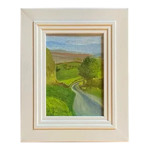 Original English Countryside Impressionist Painting by Satori Gregorakis, Framed