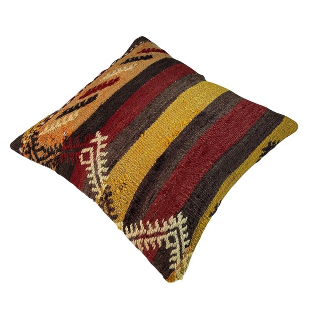 Turkish Kilim Cushion Cover For Sale - Image 4 of 11