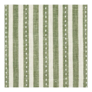 Schumacher Mathis Ticking Stripe Fabric in Sage