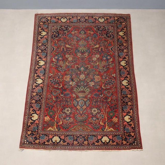 Middle Eastern Keshan Rug For Sale - Image 3 of 8