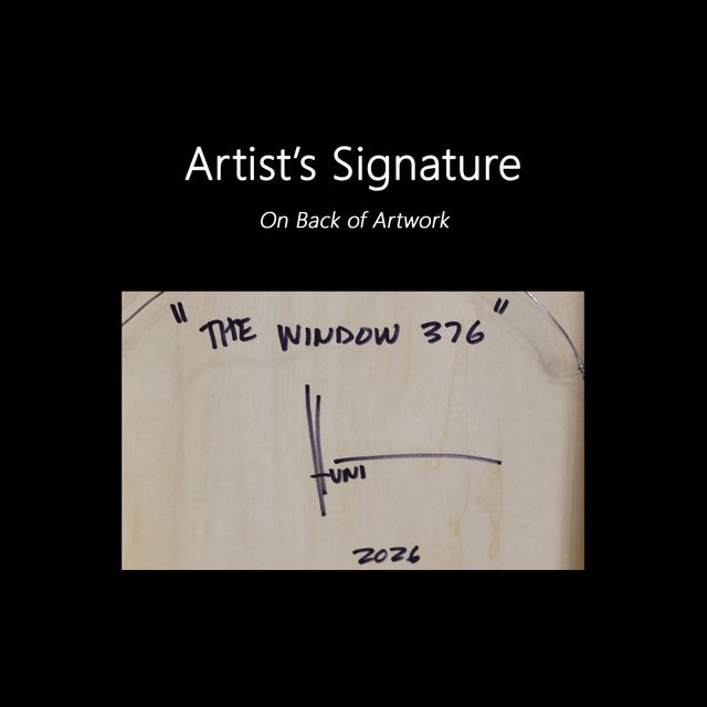 The Window 376 - Original Minimalist Mixed Media Acrylic and Resin Painting on Wood Panel by Ricky Hunt For Sale - Image 9 of 9