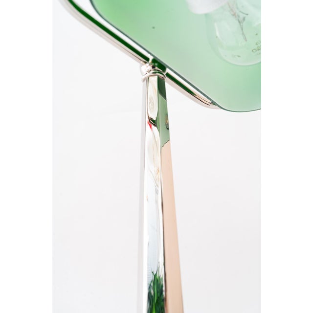 Art Deco Nickel-Plated Banker Table Lamp, Vienna, Austria, 1920s For Sale - Image 11 of 18