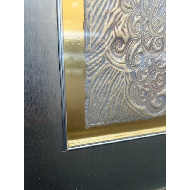 1970s Silver & Gold tone Framed Wall Art of Embossed Butterfly. Signed on the back. Titled “Ming Butterfly “ Kinder-...