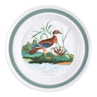 Vintage Portmeirion Birds of Britain Wood Duck Dinner Plate – Rare Green Band For Sale