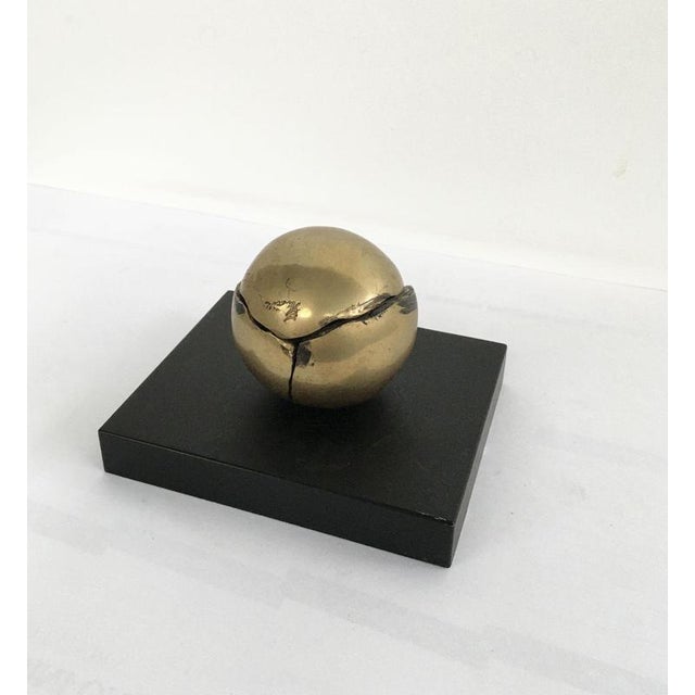 Black Bronze Abstract Kinetic Layered Sphere by Franco Zazzeri, Italy, 1980s For Sale - Image 8 of 18