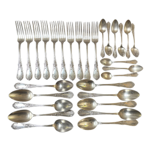 Antique French Early 1900s Lux Silverplate Flatware--29 Pieces