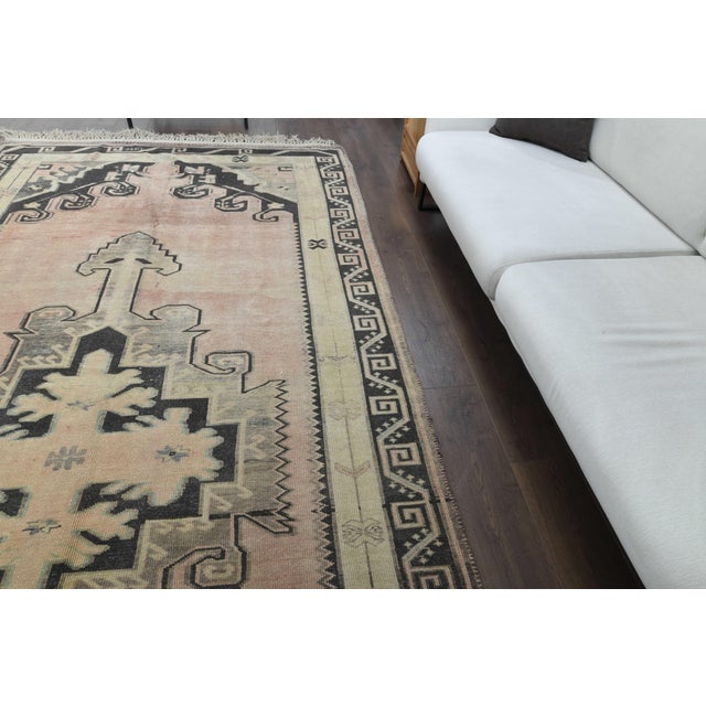 1970s Vintage Persian Handmade Wool Cotton Runner Rug For Sale - Image 4 of 11