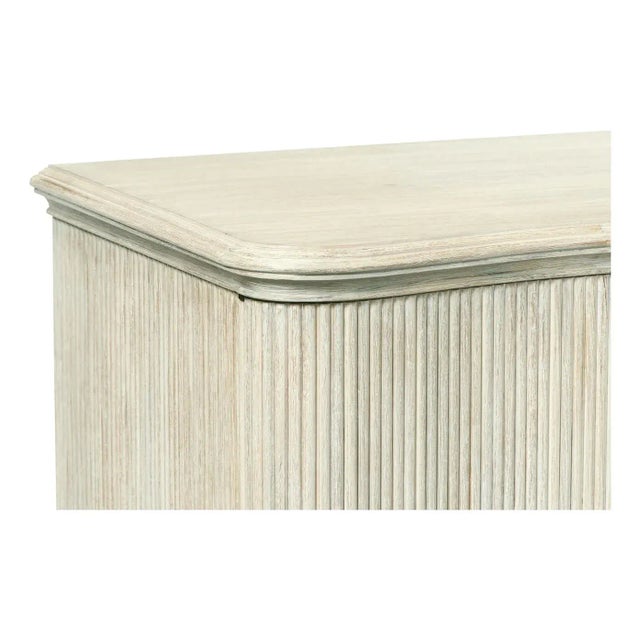 Reeded White Washed Cabinet For Sale In Greensboro - Image 6 of 7