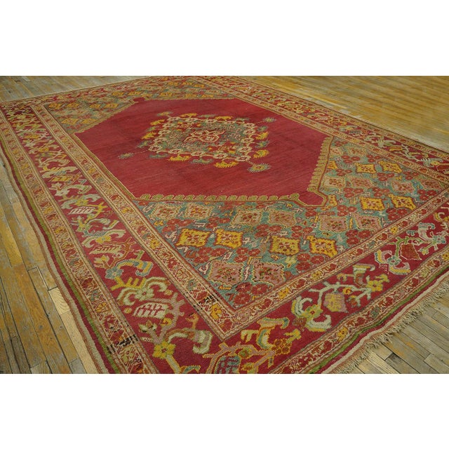 19th Century Turkish Ghiordes Oushak Carpet ( 10' x 14' - 305 x 427 )
