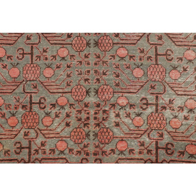 1930s Antique 20th Century Khotan Runner With Pomegranate Motifs & Lattice - Rug & Kilim For Sale - Image 5 of 8