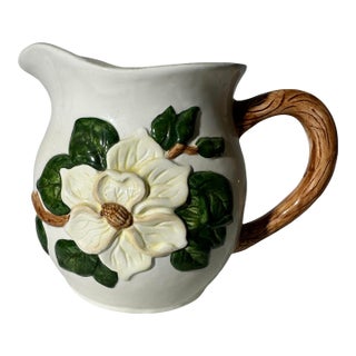 Vintage Large Magnolia Pitcher For Sale