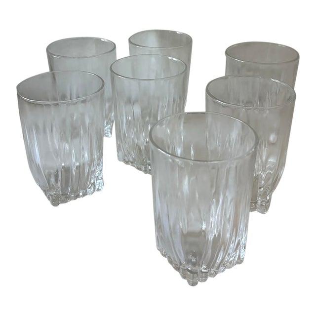 Mid 20th Century Mid Century Modern Small Park Avenue Glasses by Federal Glass Company - Set of 7 For Sale
