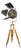 Model 612 The Sputnik Movie Spotlight on Wooden 101 Ama Tripod Floor Lamp by Mole Richardson, 1950s For Sale