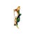 Mid-Century Modern Mid-Century 18k Blue and Green Enameled Snake Pin For Sale - Image 3 of 4