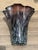 Mid 20th Century Large Hand-Blown Amethyst Art Glass Freeform Handkerchief Vase With White Mottled Inclusions, 13.5"h For Sale - Image 5 of 8