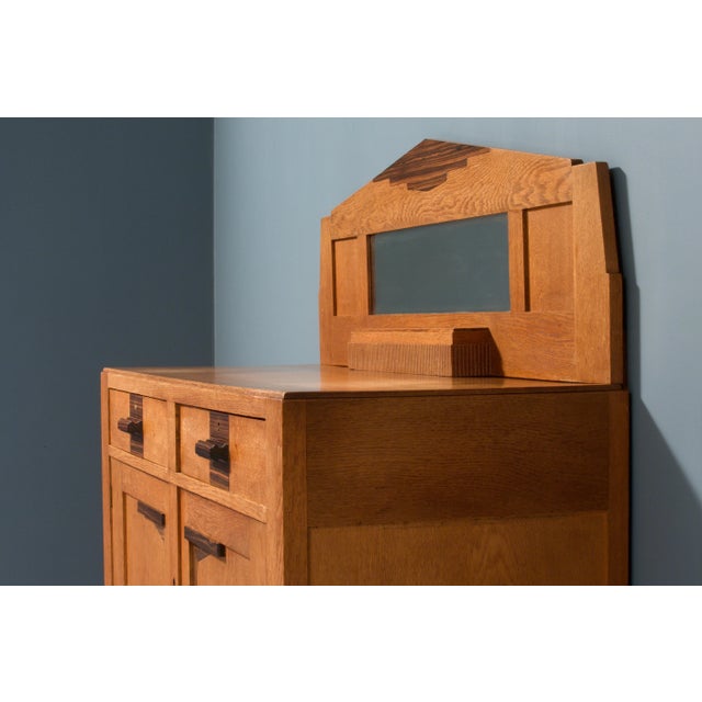 Art Deco Solid Oak and Coromandel Bar Cabinet, 1930s For Sale - Image 6 of 8