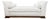 Custom Art Deco–Style Compact Daybed in White Vinyl With Bolsters For Sale